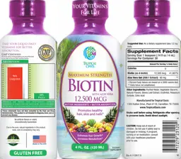 Label for Biotin 12,500 mcg
