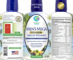 Label for Men's Mega Multi-Vitamin