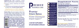 Label for Premier Chem Detox