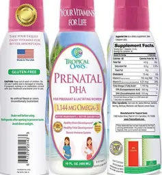 Label for Prenatal DHA Natural Lemon Flavor