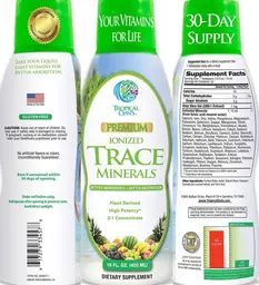 Label for Ionized Trace Minerals