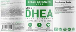 Label for Sheer DHEA Extra Strength