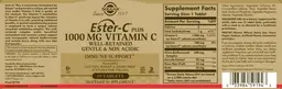 Label for Ester-C Plus 1000 mg Vitamin C