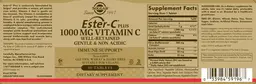 Label for Ester-C Plus 1000 mg Vitamin C