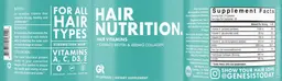 Label for Hair Nutrition.