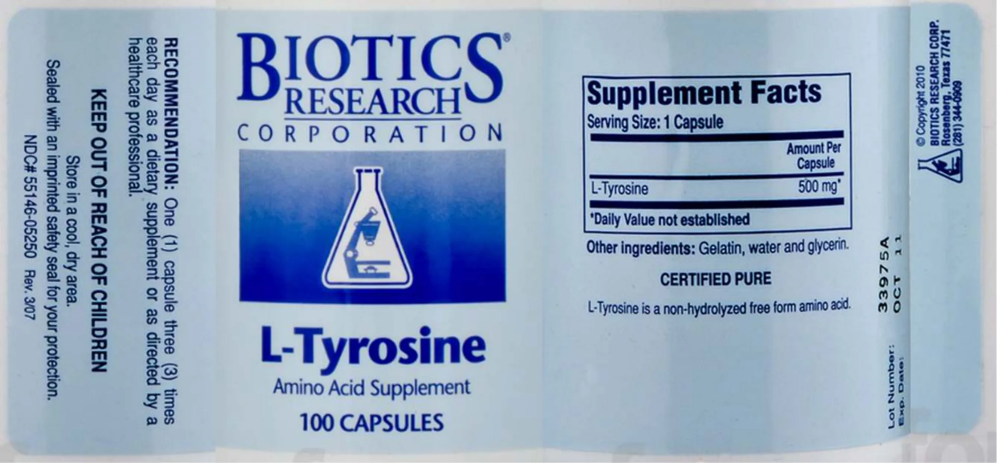 Label for L-Tyrosine