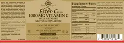 Label for Ester-C Plus 1000 mg Vitamin C
