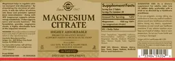 Label for Magnesium Citrate