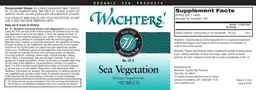 Label for No. 22 A Sea Vegetation