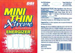 Label for Mini Thin Xtreme Enegizer