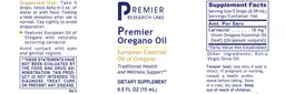 Label for Premier Oregano Oil