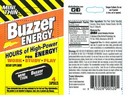 Label for Buzzer Energy