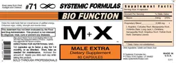Label for M+X Male Extra
