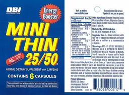 Label for Mini Thin 25/50
