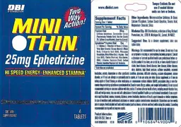 Label for Mini Thin 25 mg Ephedrizine