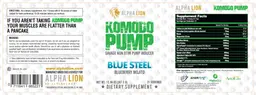 Label for Komodo Pump Blue Steel Blueberry Mojito