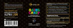 Label for Gains Candy Powered by S7