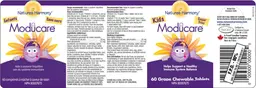 Label for Kids Sugar Free Moducare Grape