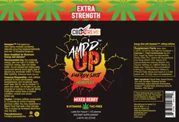 Label for Amp'd UP Energy Shot Mixed Berry