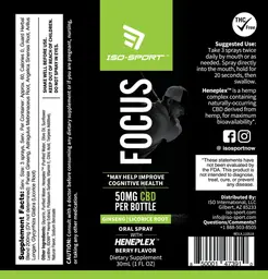 Label for Focus Berry Flavor