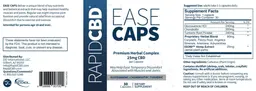 Label for Ease Caps 25 mg CBD