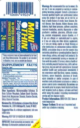 Label for Mini Thin 25 mg Ephedrizine