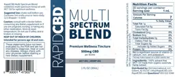 Label for Multi Spectrum Blend 500 mg CBD