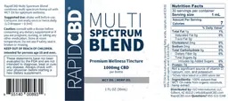 Label for Multi Spectrum Blend 1000 mg CBD