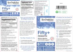 Label for Fifty+ Probiotic