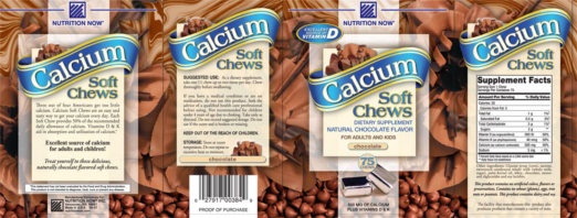 Label for Calcium Soft Chews Chocolate