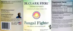 Label for Fungal Fighter 400 mg