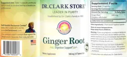 Label for Ginger Root 500 mg