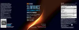 Label for Slimvance Core Slimming Complex Raspberry Iced Tea