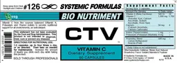 Label for CTV Vitamin V