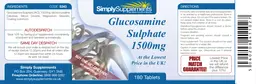 Label for Glucosamine Sulphate 1500 mg