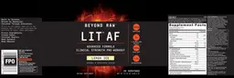 Label for LIT AF Lemon Ice