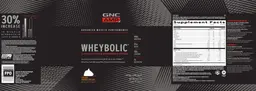 Label for Wheybolic Creamy Peanut Butter