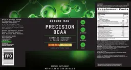 Label for Precision BCAA Iced Tea Lemonade