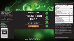 Label for Precision BCAA Peach Tea