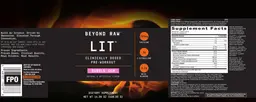 Label for LIT Bubble Gum