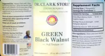 Label for Green Black Walnut Extra Strength