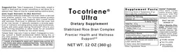 Label for Tocotriene Ultra