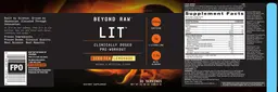 Label for LIT Iced Tea Lemonade