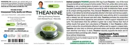 Label for Theanine 200 mg
