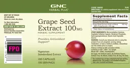 Label for Grape Seed Extract 100 mg
