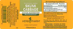 Label for Skunk Cabbage