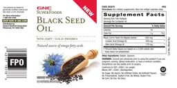 Label for Black Seed Oil