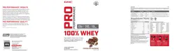 Label for 100% Whey Chocolate Supreme