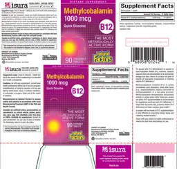Label for B12 Methylcobalamin 1000 mcg