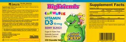 Label for Chewable Vitamin D3 10 mcg Berry Bunch